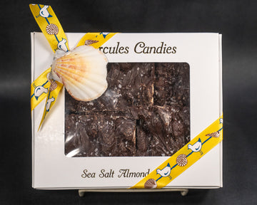 box of Sea salt almond bark