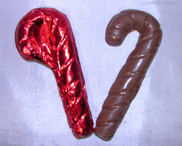 milk chocolate foiled candy cane